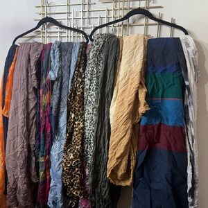 Lot of 16 Colorful Assorted Scarves